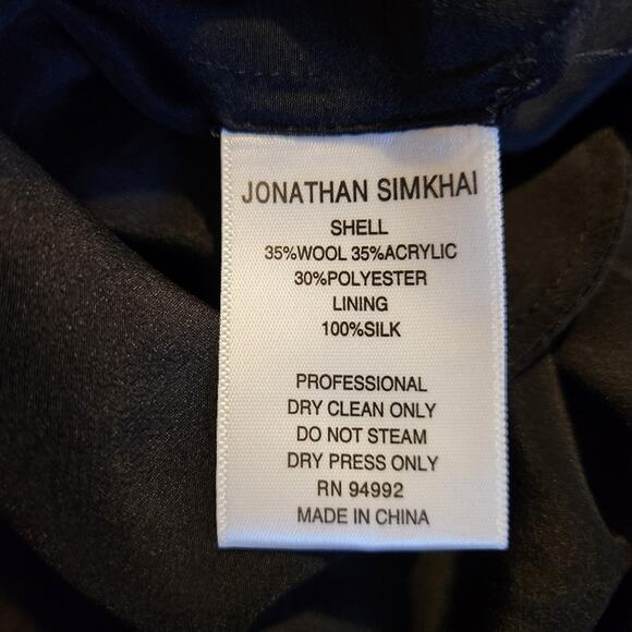 Jonathan Simkhai black pleated crochet midi dress size 6 - Picture 9 of 9